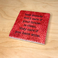 Thumbnail for Tumbled Marble Coaster, Best Friends & Unbothered, Sarcastic Wine Coasters Coasters New England Trading Co   