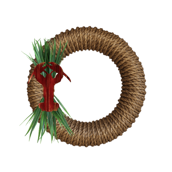 Hampton Wreath Accessories Wreaths & Garlands New England Trading Co Red Lobster/Sea Grass  