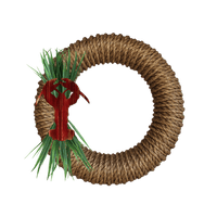 Thumbnail for Hampton Wreath Accessories Wreaths & Garlands New England Trading Co Red Lobster/Sea Grass  
