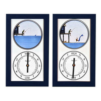 Thumbnail for Navy Tide Clock Shadowbox, 3 Nautical Designs Desk & Shelf Clocks New England Trading Co Mermaid  