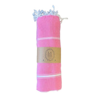 Thumbnail for Peshtemal Pure Turkish 100% Cotton Beach Towels Beach Towels New England Trading Co Pink  