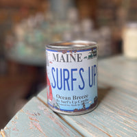 Thumbnail for Maine License Plate Ocean Breeze Paint Can Candle Paint Can Candle Surf's Up Candle   