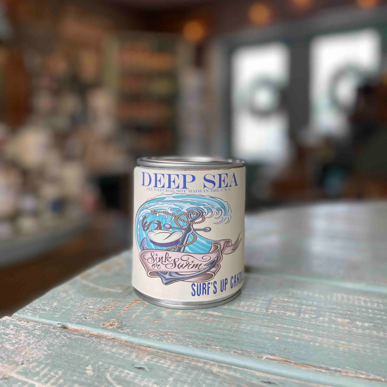 Deep Sea Paint Can Candle - Vintage Collection Paint Can Candle Surf's Up Candle Pint (16oz)  