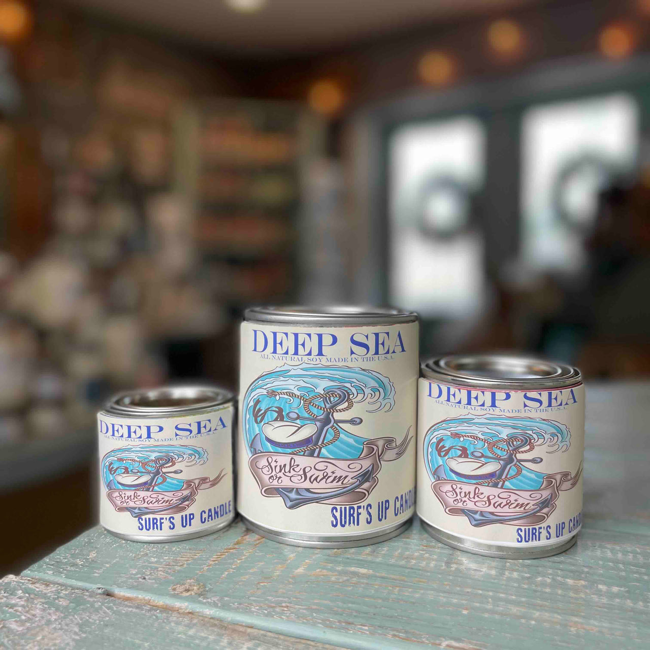 Deep Sea Paint Can Candle - Vintage Collection Paint Can Candle Surf's Up Candle   