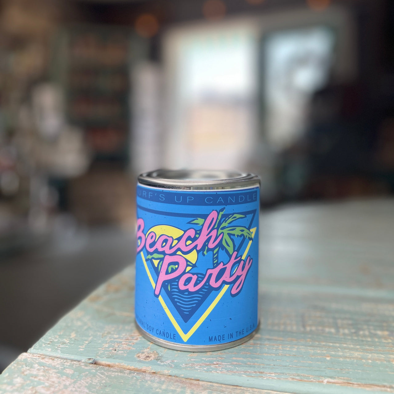 Beach Party Paint Can Candle - Vintage Collection Paint Can Candle Surf's Up Candle Pint (16oz)  