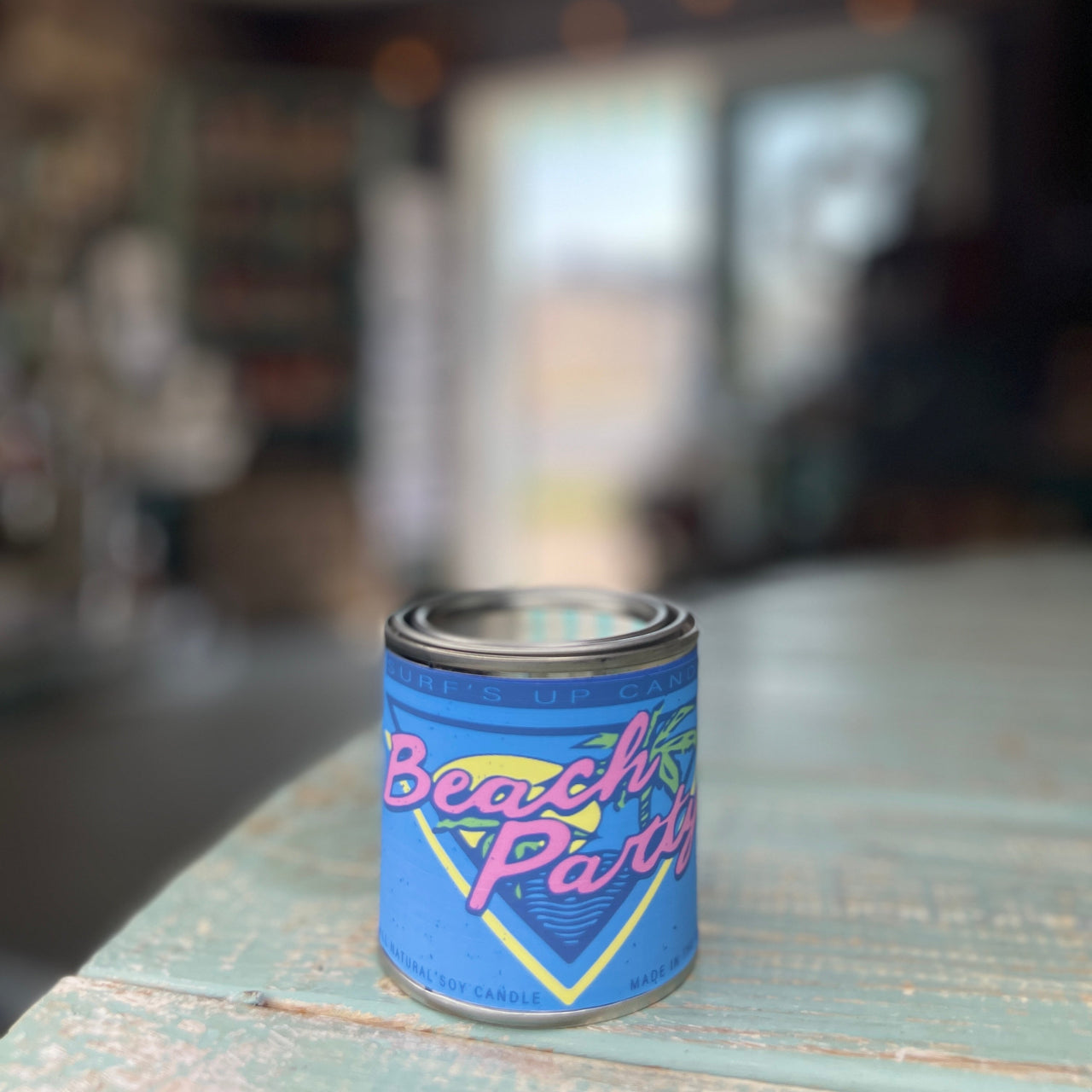Beach Party Paint Can Candle - Vintage Collection Paint Can Candle Surf's Up Candle 1/2 Pint (8oz)  