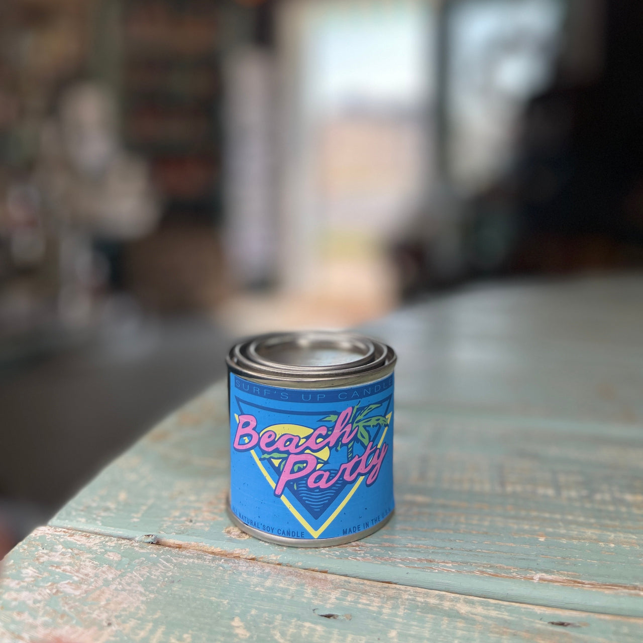 Beach Party Paint Can Candle - Vintage Collection Paint Can Candle Surf's Up Candle 1/4 Pint (4oz)  