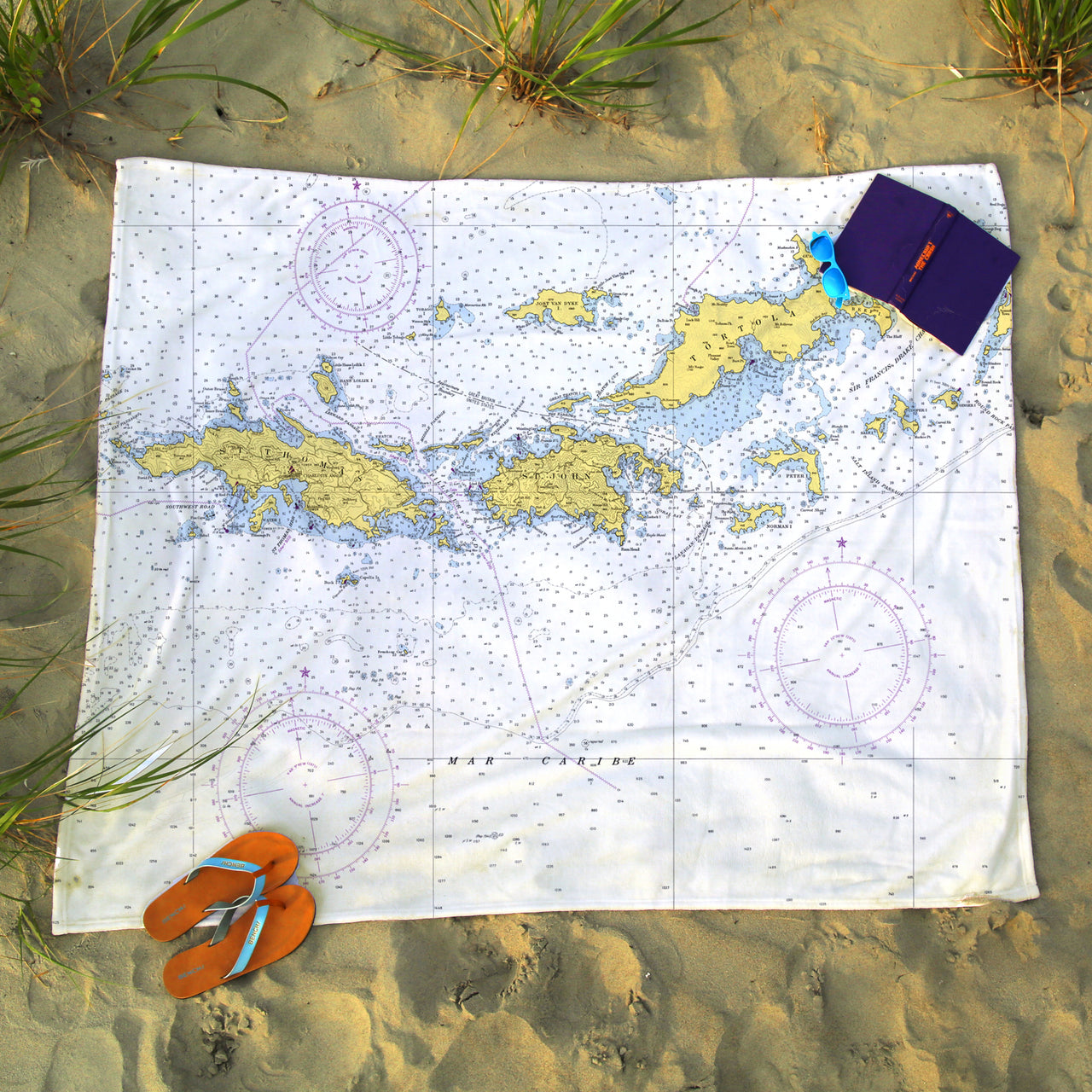 Nautical Chart Blanket, Special Territories