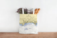 Thumbnail for Nautical Chart Tote Bag, Locations in Connecticut
