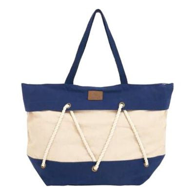 Canvas Sailor Tote Bag with Rope Detail Shopping Totes New England Trading Co   
