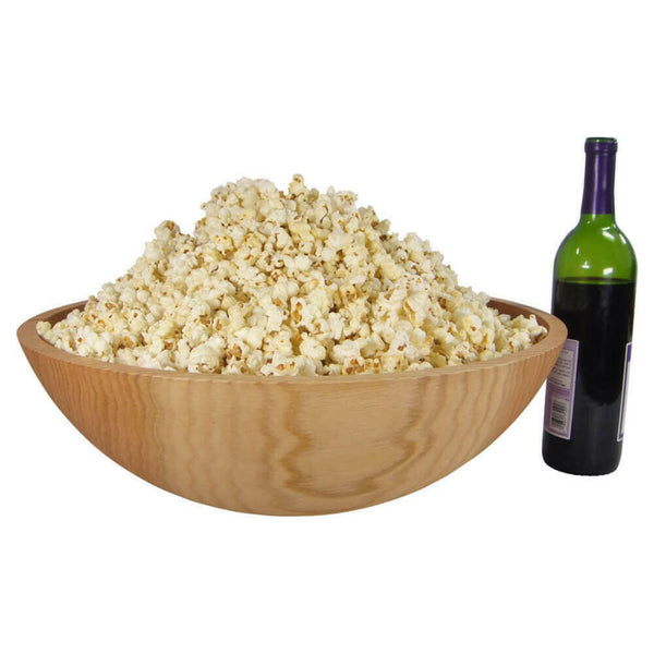 17 Inch Red Oak Wooden Bowl Bowls American Farmhouse Bowls   