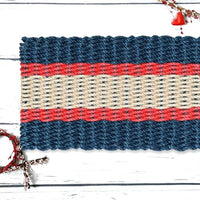 Thumbnail for Lobster Rope Doormats, Outdoor Door Mats, Wicked Good Door Mats Made in Maine, Navy, Red, Light Tan, With Wreaths 