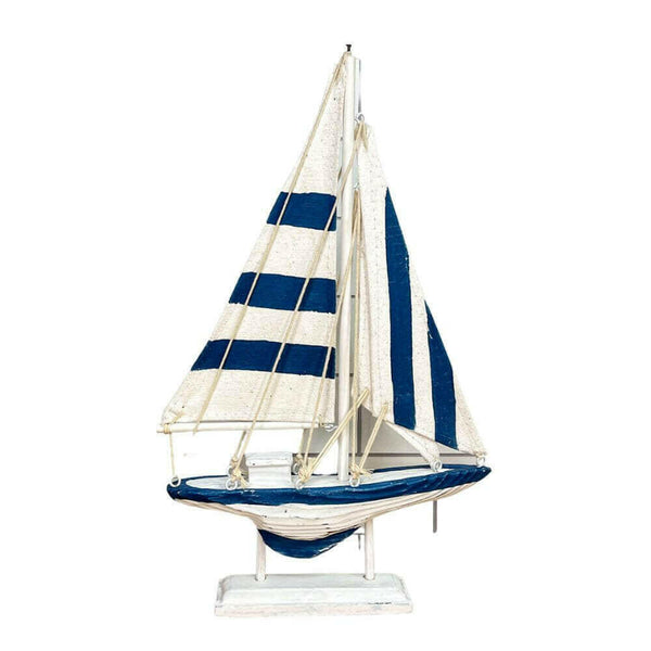 12" Wooden Sailboat Schooner, 3 Colors Decor New England Trading Co   