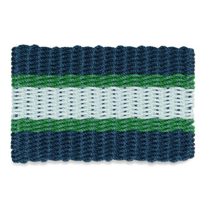 Lobster Rope Doormats, Outdoor Door Mats, Wicked Good Door Mats Made in Maine, Navy, Green, Seafoam