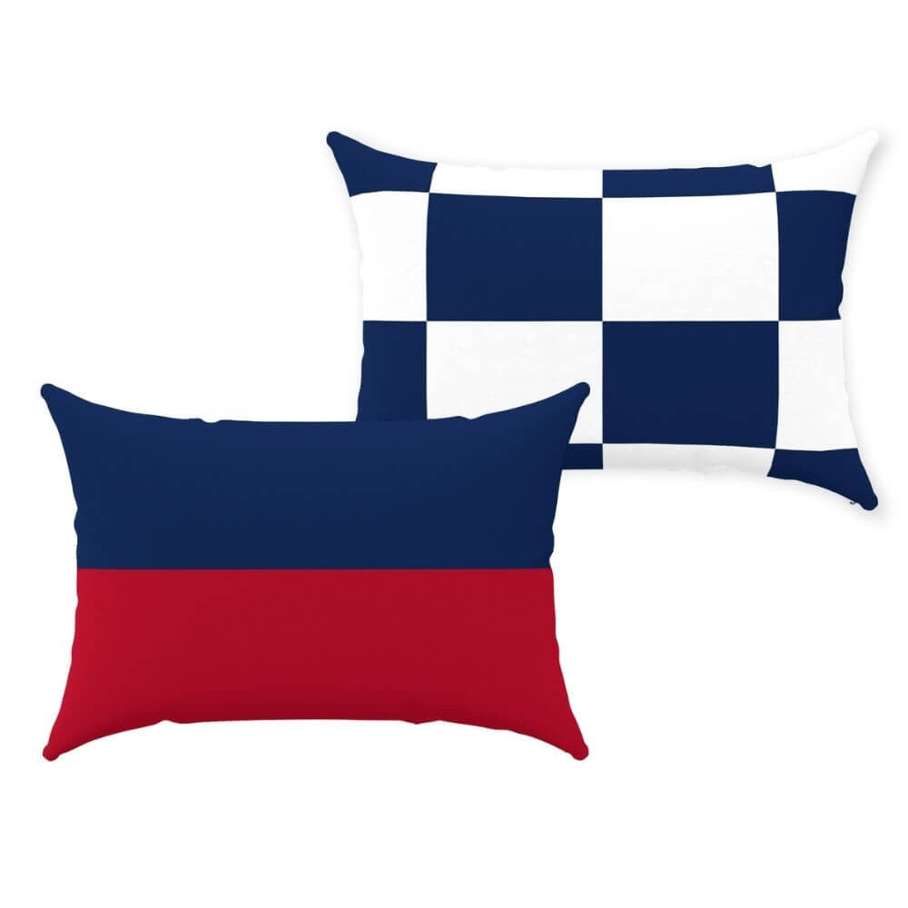 Nautical Signal Flag Lumbar Pillows, Deluxe Cotton Twill, 14" x 20" Throw Pillows The New England Trading Company   