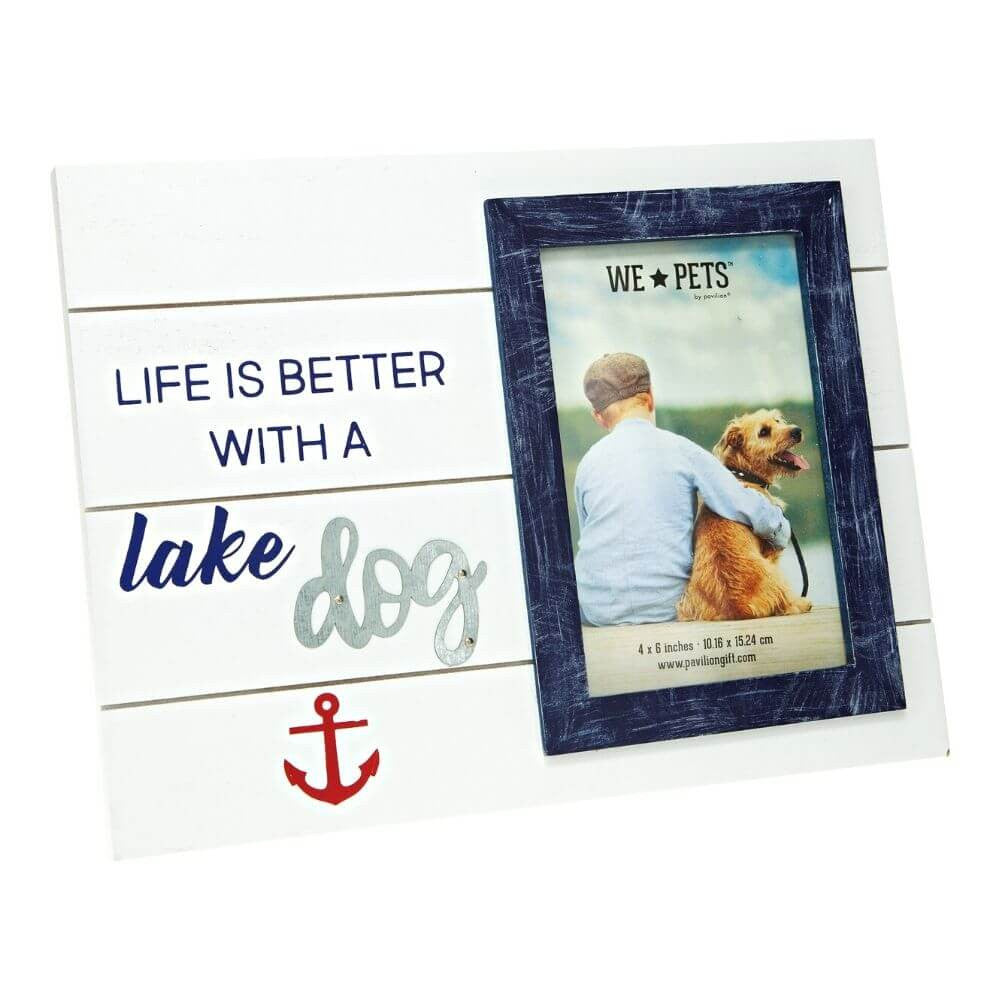 Life is Better With a Lake Dog Coastal Picture Frame Picture Frames New England Trading Co   