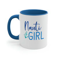 Thumbnail for Nauti Girl Ceramic Beach Coffee Mug, 5 Colors  New England Trading Co Light Blue  