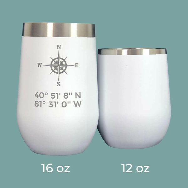Latitude & Longitude Polar Camel Stemless Wine Tumbler Tumblers New England Trading Co   