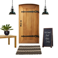 Thumbnail for Wicked Good Nautical Rope Doormat, Brown with 2 Light Tan Stripes Door Mats Wicked Good Doormat   