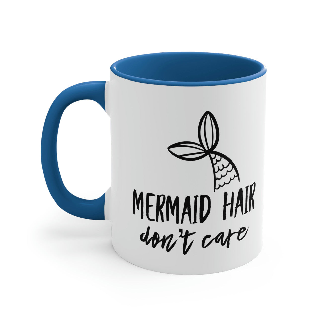 Mermaid Hair Don't Care Ceramic Beach Coffee Mug, 5 Colors Mugs New England Trading Co Light Blue  