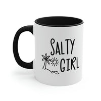 Thumbnail for Salty Girl Ceramic Beach Coffee Mug, 5 Colors Mugs New England Trading Co Black  