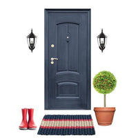 Thumbnail for Lobster Rope Doormats, Outdoor Door Mats, Wicked Good Door Mats Made in Maine, Navy, Red, Light Tan, Door Decor, Front Entrance View