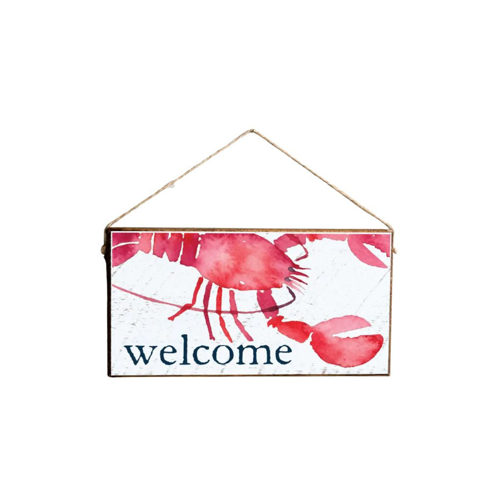 Lobster Welcome Sign Decor New England Trading Co   