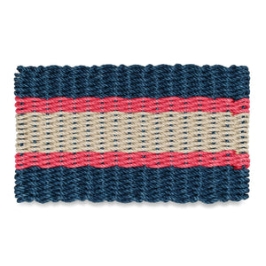 Lobster Rope Doormats, Outdoor Door Mats, Wicked Good Door Mats Made in Maine, Navy, Red, Light Tan