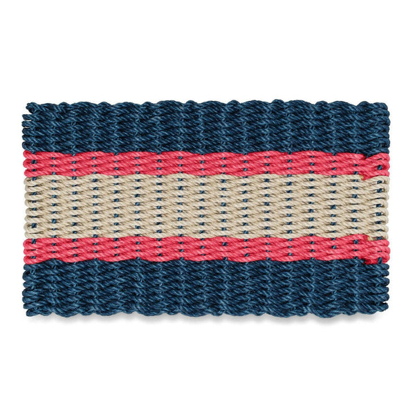 Lobster Rope Doormats, Outdoor Door Mats, Wicked Good Door Mats Made in Maine, Navy, Red, Light Tan