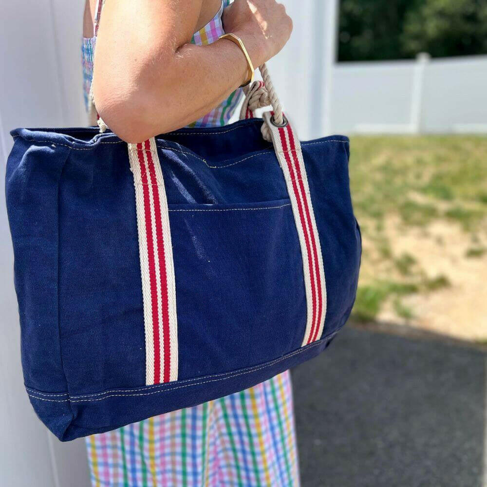 Apple Beach Bag, 2024 Nautical Sailor Bag, duffle bag, sailing backpack, sailor backpack, cotton canvas bag, gift for her