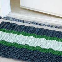 Thumbnail for Wicked Good Nautical Rope Doormat, Navy, Green, Seafoam Door Mats Wicked Good Doormat   