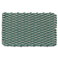 Thumbnail for Wicked Good Nautical Rope Doormat, Green & Dark Tan Double Weave Door Mats Wicked Good Doormat   