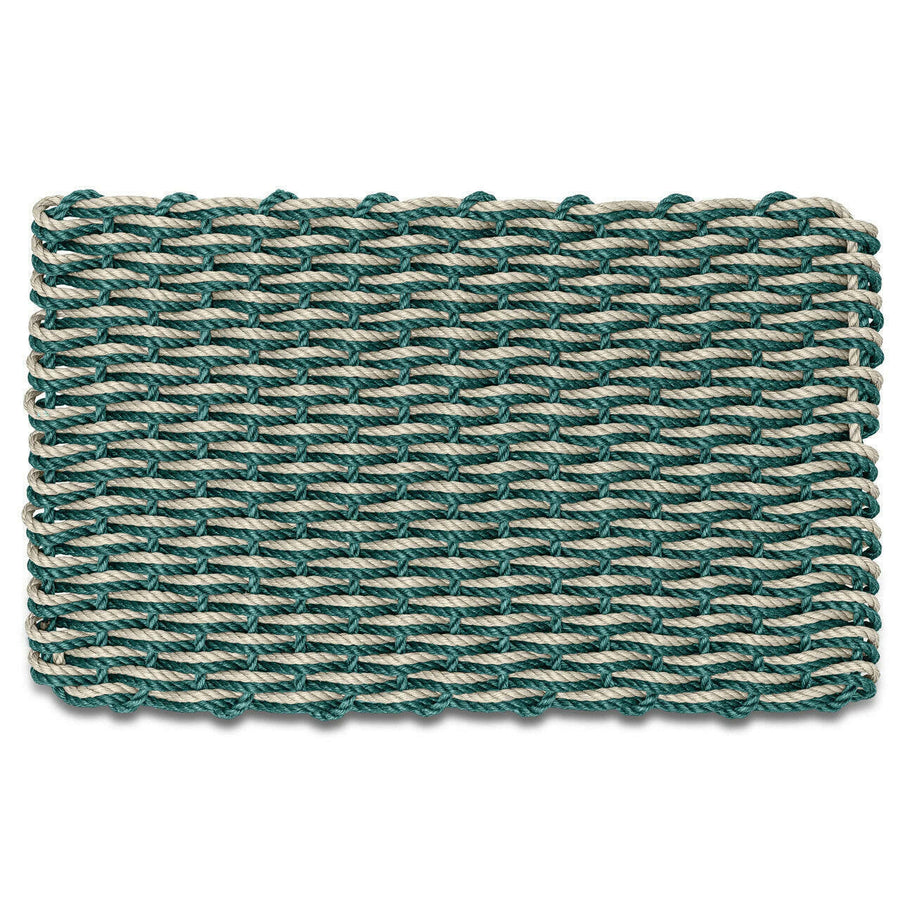 Lobster Rope Doormat, Made in Maine Rope Door Mat, Green & Dark