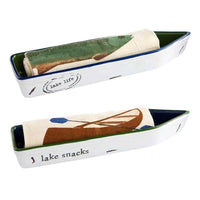 Thumbnail for Boat Shaped 2 Piece Cracker Dish Set Serveware Accessories New England Trading Co   