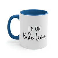 Thumbnail for I'm On Lake Time Ceramic Beach Coffee Mug, 5 Colors Mugs New England Trading Co Light Blue  