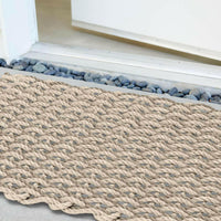 Thumbnail for Wicked Good Nautical Rope Doormat, Light & Dark Tan Double Weave Door Mats Wicked Good Doormat   