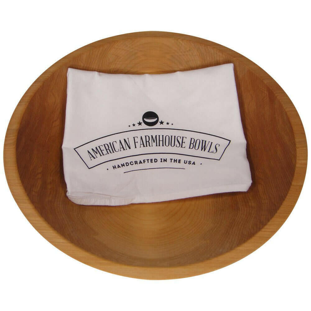 Wooden Salad Chopping Bowl & Mezzaluna, 15", New Upgraded Chef's Mezzaluna Bowls American Farmhouse Bowls   