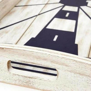Lighthouse Wooden Serving Tray Serving Trays New England Trading Co   