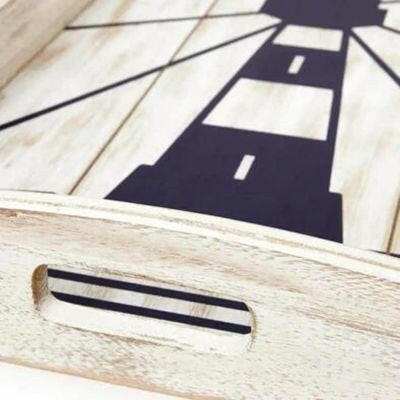 Lighthouse Wooden Serving Tray Serving Trays New England Trading Co   