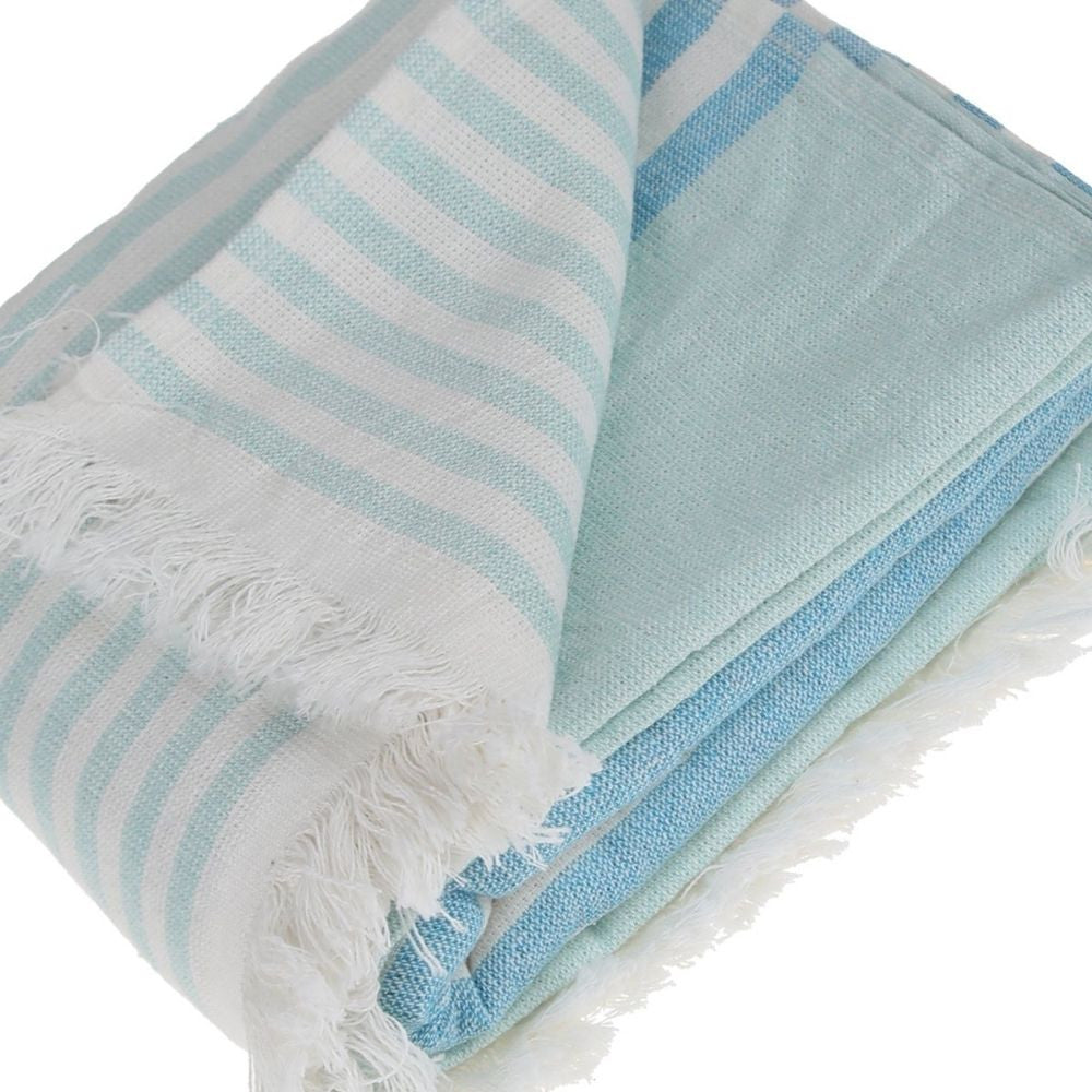Exclusive District | Turkish Towel | Turkish Bath Towel | 100% Cotton |  Beach Towel Peshtemal 38x70, Aqua