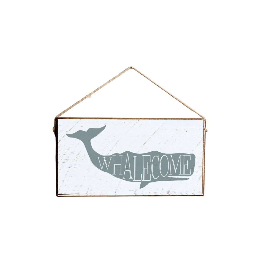 "Whalecome" Welcome Sign Decor New England Trading Co   