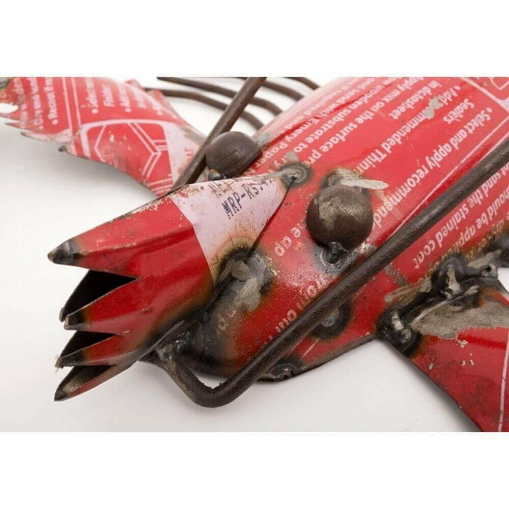 Reclaimed Metal Lobster Wall Art Decor New England Trading Co   