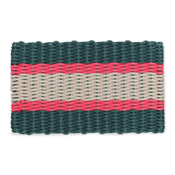 Lobster Rope Doormats, Outdoor Door Mats, Wicked Good Door Mats Made in Maine, Christmas Green & Red