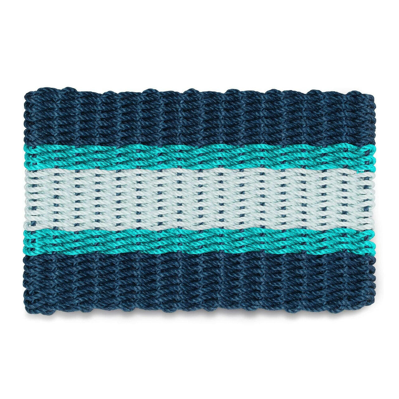 Lobster Rope Doormats, Outdoor Door Mats, Wicked Good Door Mats Made in Maine, Navy, Teal, Seafoam