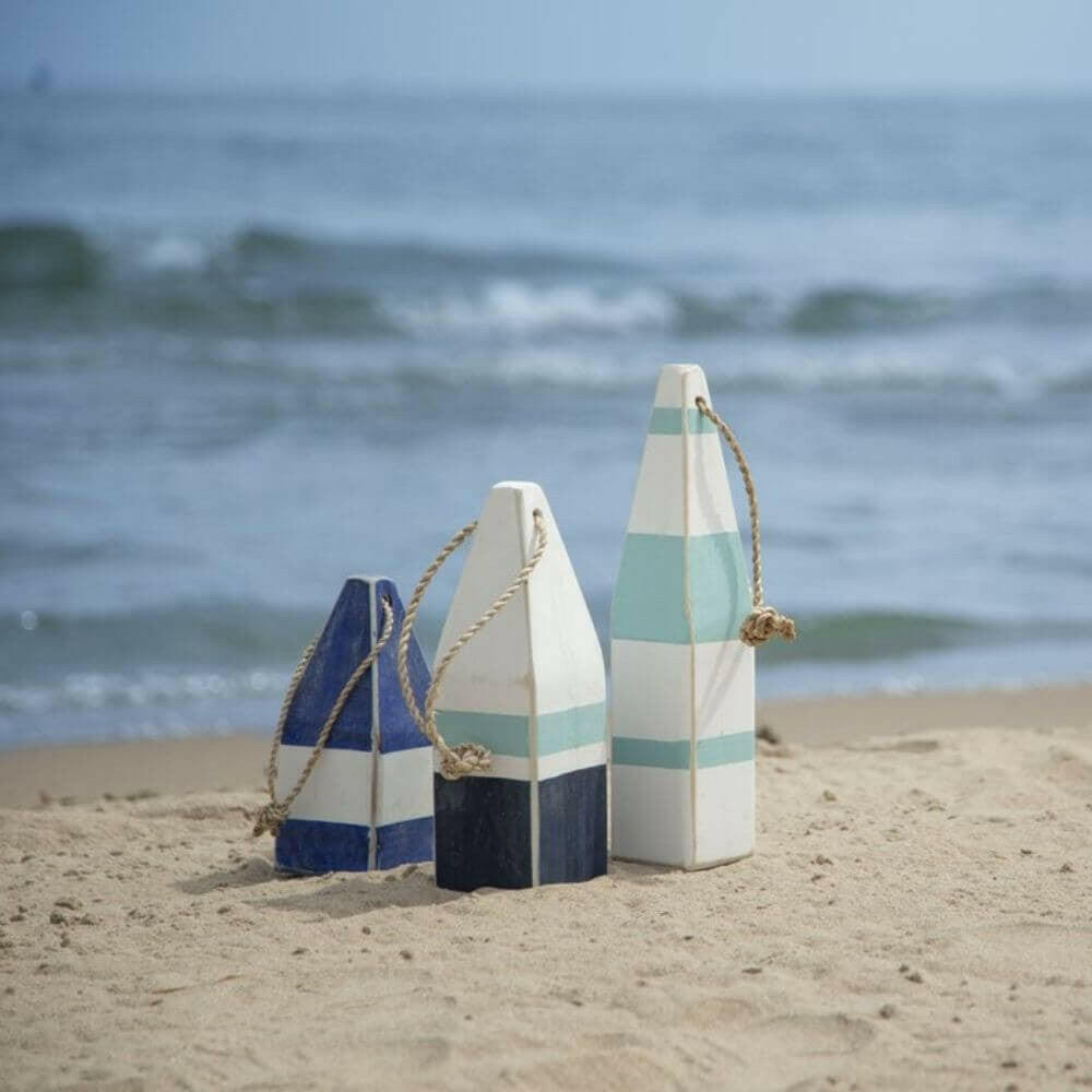 Distressed Wooden Buoy, 12" x  3.75" Decor New England Trading Co   