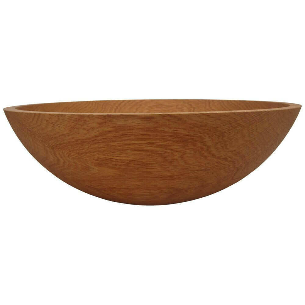 17 Inch Red Oak Wooden Bowl Bowls American Farmhouse Bowls   