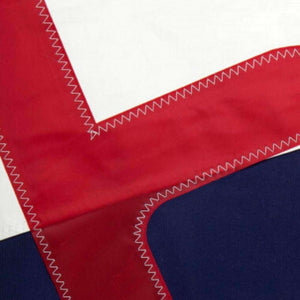 Recycled Sail Pillow, Navy Blue and Red, 20" x 20" Throw Pillows New England Trading Co   