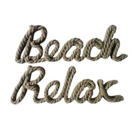 Thumbnail for Beach and Relax Nautical Rope Signs, Set of 2 Decor New England Trading Co   
