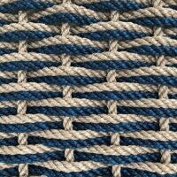 ColorWave Nautical Rope Doormat, Navy Blue and Warm Sand Door Mats ColorWave   