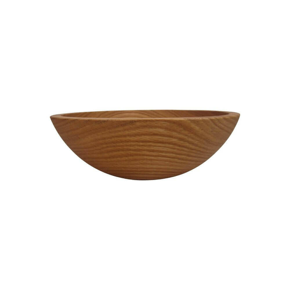 10 Inch Solid Red Oak Wooden Bowl Bowls American Farmhouse Bowls   